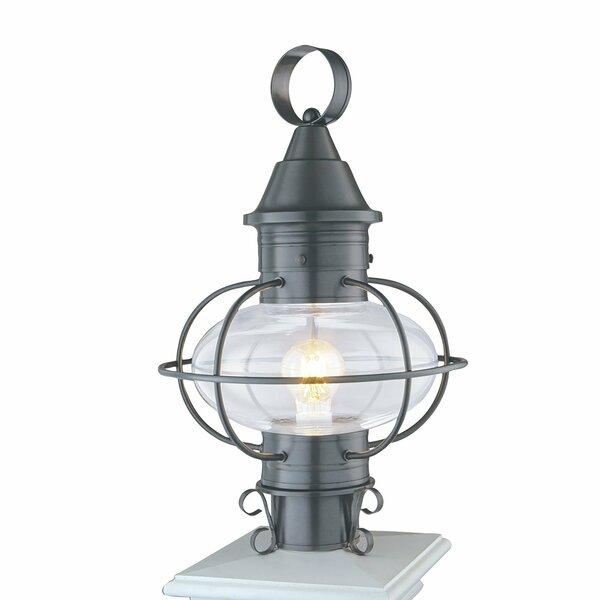 Norwell Classic Onion Outdoor Post Lantern - Gun Metal With Clear Glass 1611-GM-CL